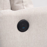 2-seater sofa in beige fabric Scandinavian style - AHBARM