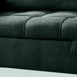 2-seater sofa in green fabric Scandinavian style - AHBARM