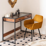 2 skandinavische Speisesäle mit Safran gelben Samtarmlehnen - Cromwell Cord