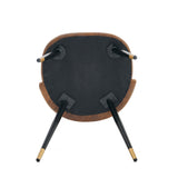 Lot de 6 chaises de salle à manger industrielles en suédine - SMEG