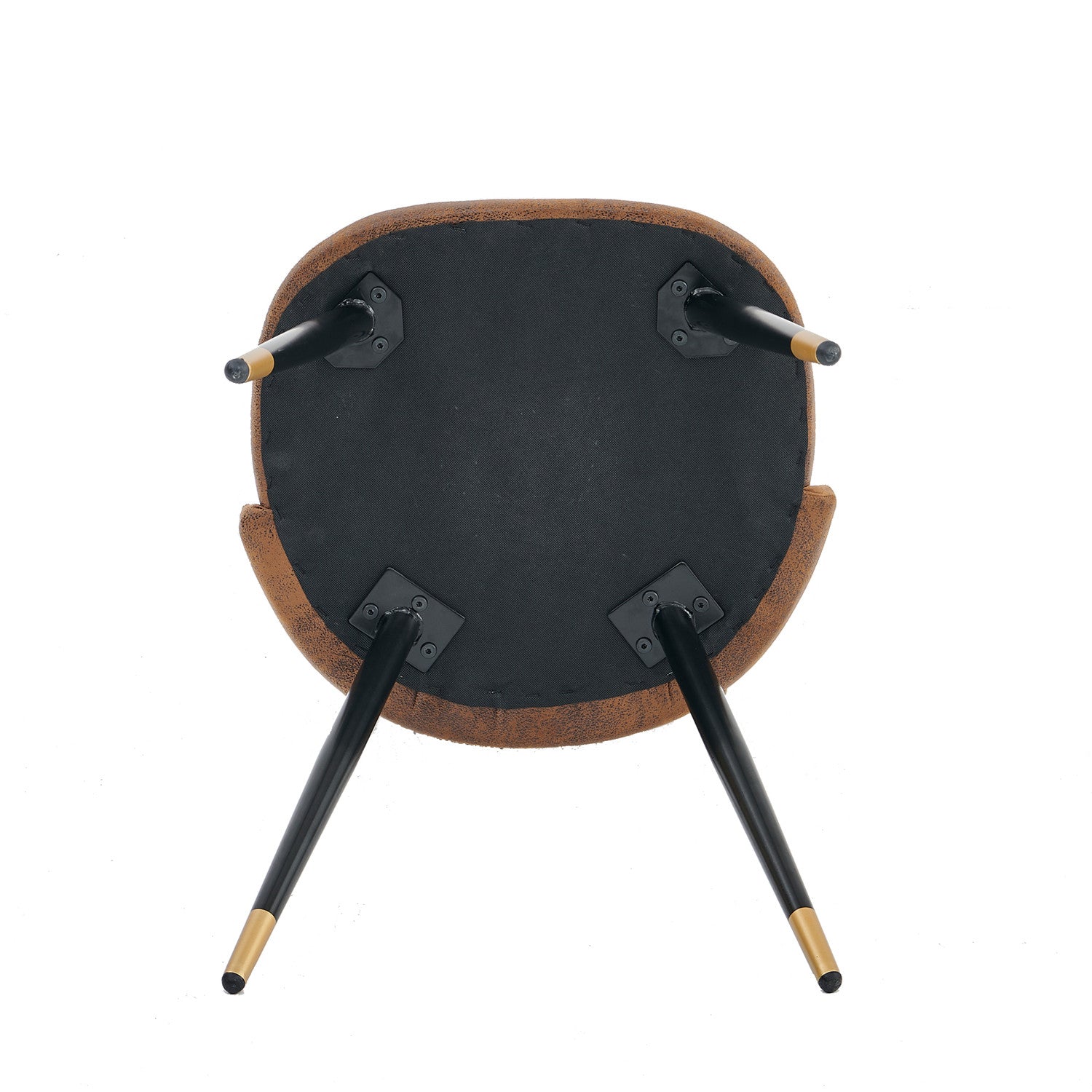 Lot de 6 chaises de salle à manger industrielles en suédine - SMEG