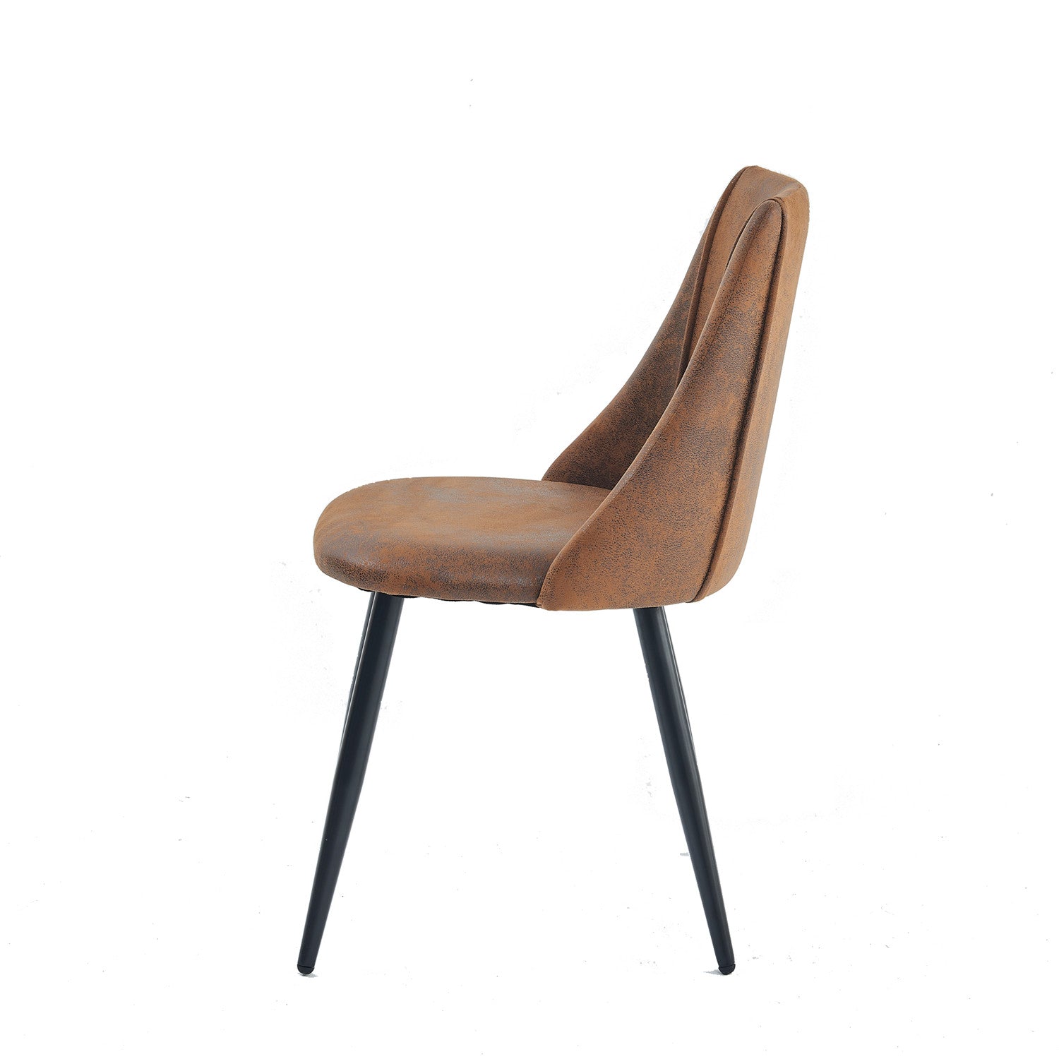 Lot de 6 chaises de salle à manger industrielles en suédine - SMEG