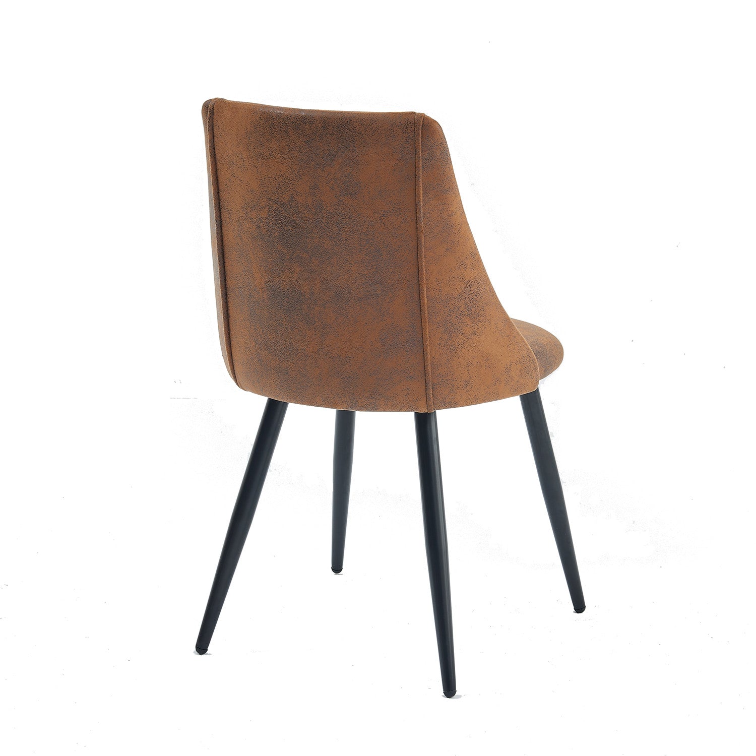 Lot de 6 chaises de salle à manger industrielles en suédine - SMEG