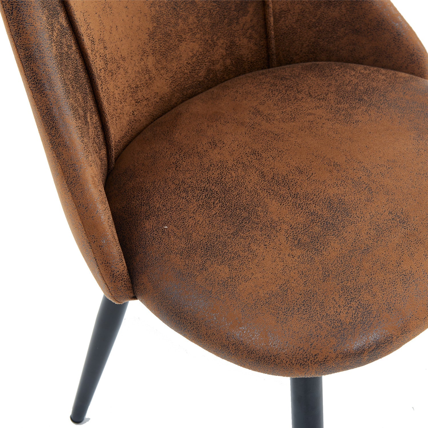 Lot de 6 chaises de salle à manger industrielles en suédine - SMEG