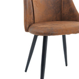 Lot de 6 chaises de salle à manger industrielles en suédine - SMEG