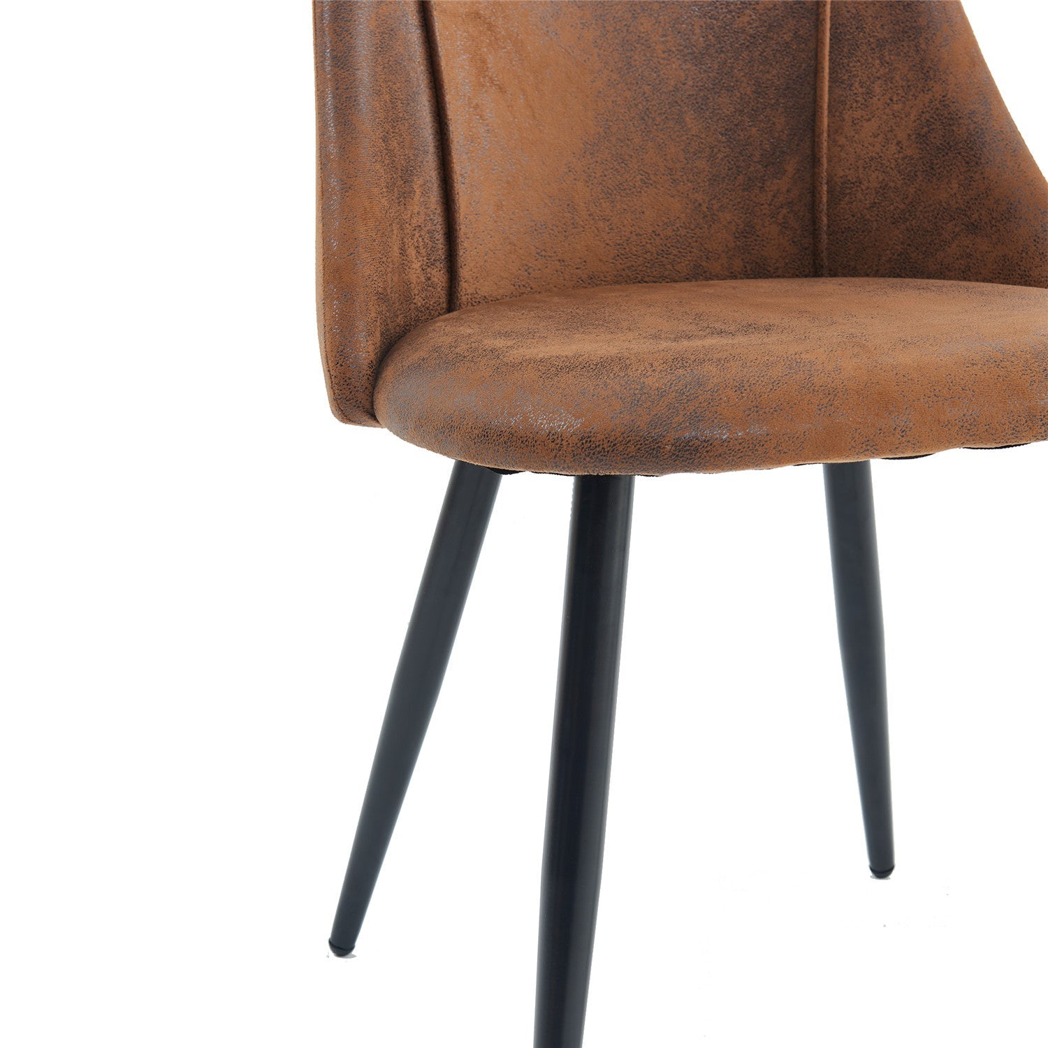 Lot de 6 chaises de salle à manger industrielles en suédine - SMEG