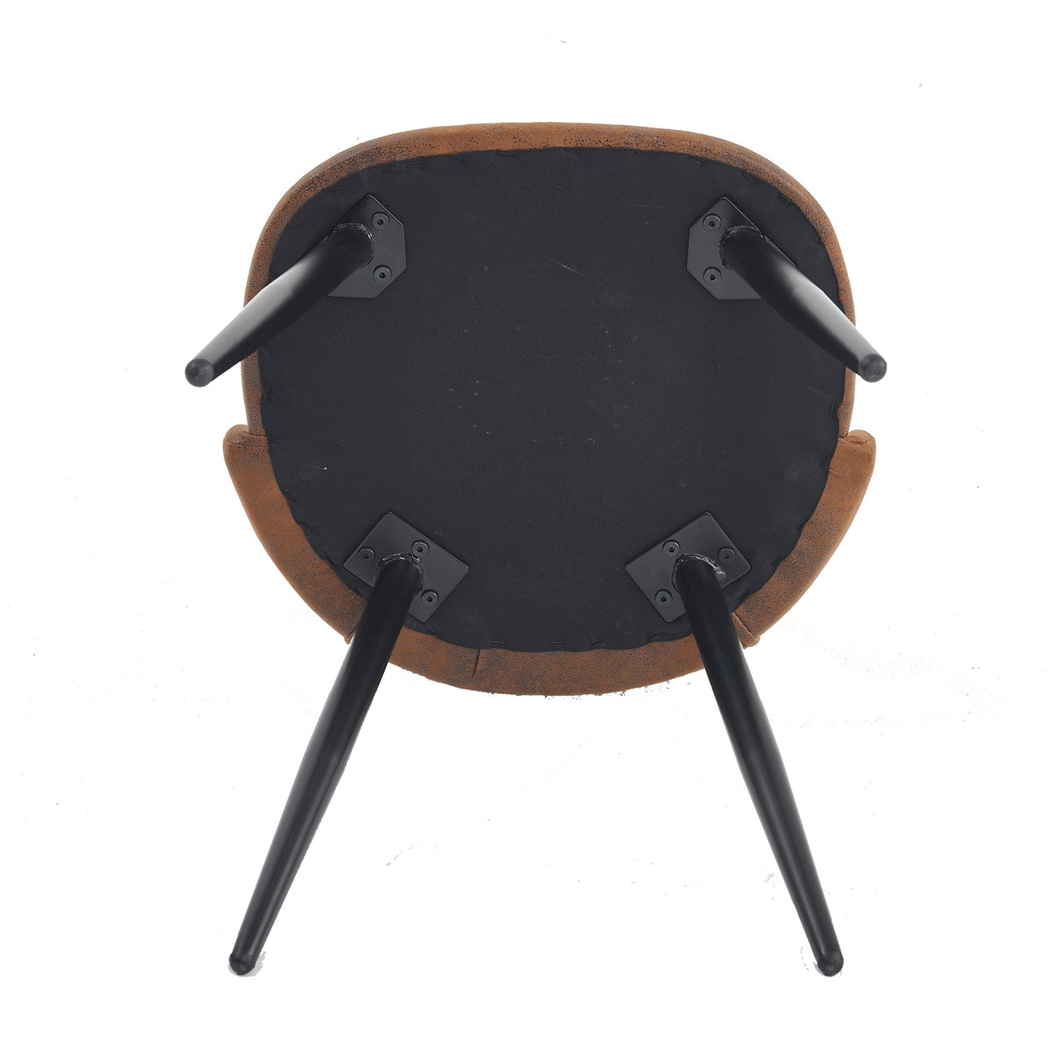 Lot de 6 chaises de salle à manger industrielles en suédine - SMEG