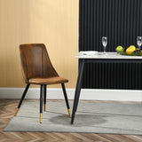 Lot de 2 chaises de salle à manger industrielles en suédine - SMEG