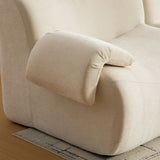 2-seater sofa bed in dark gray fabric with side pockets, modern convertible sofa