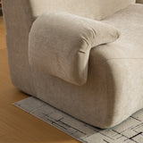 2-seater sofa bed in dark gray fabric with side pockets, modern convertible sofa