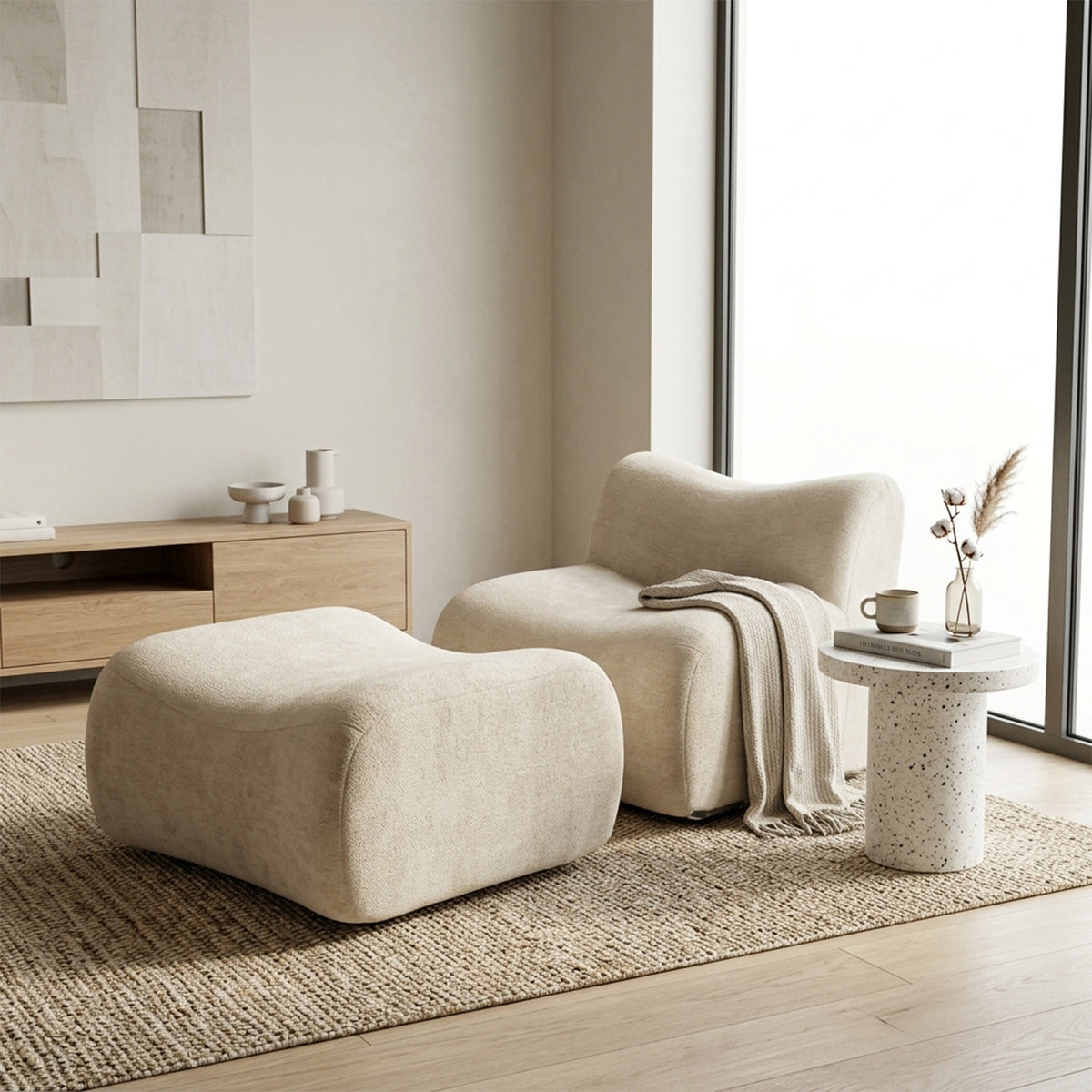 2-Sitzer-Schlafsofa aus dunkelgrauem Stoff mit Seitentaschen, modernes Schlafsofa