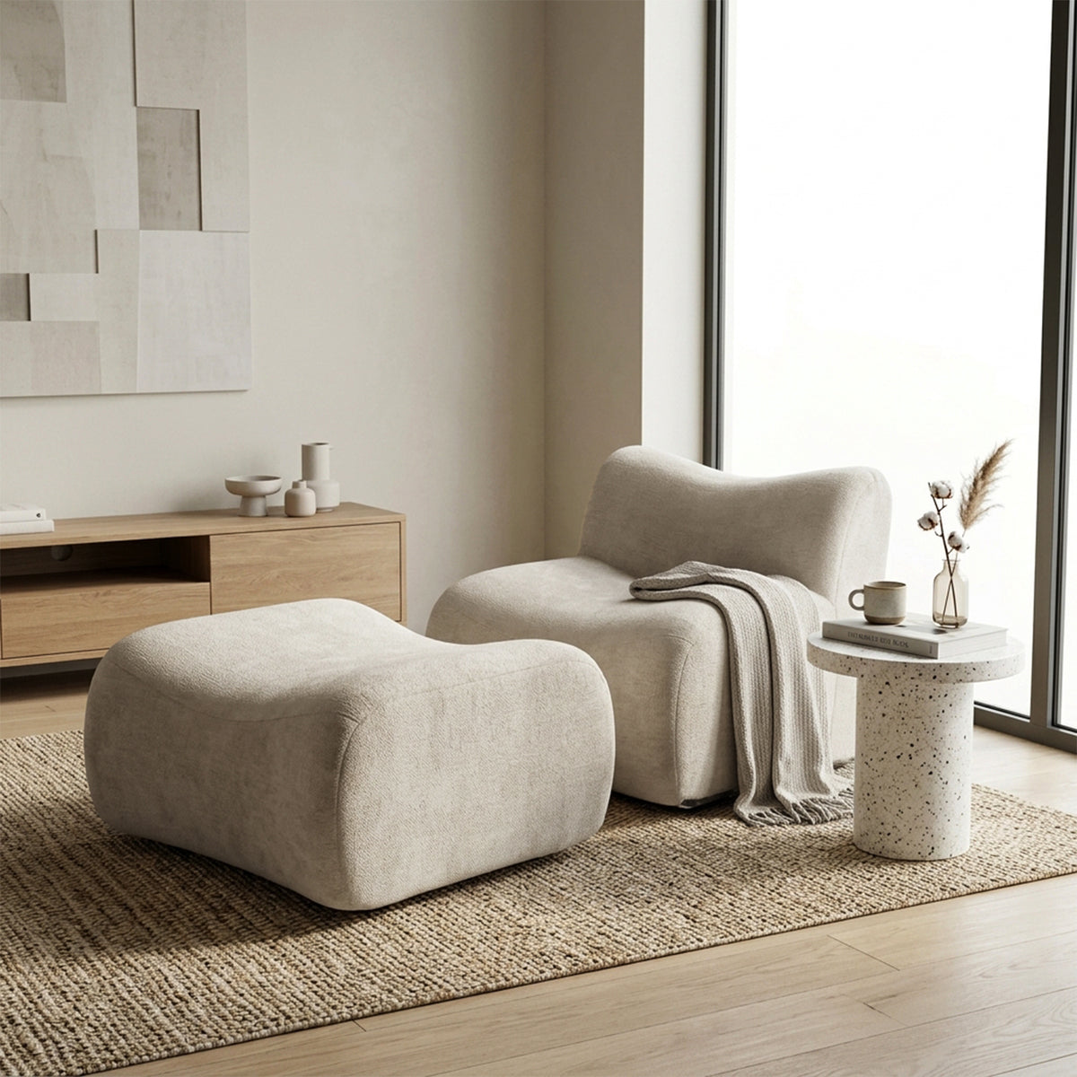 2-Sitzer-Schlafsofa aus dunkelgrauem Stoff mit Seitentaschen, modernes Schlafsofa