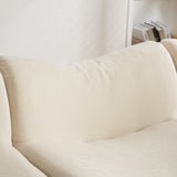 2-Sitzer-Schlafsofa aus dunkelgrauem Stoff mit Seitentaschen, modernes Schlafsofa