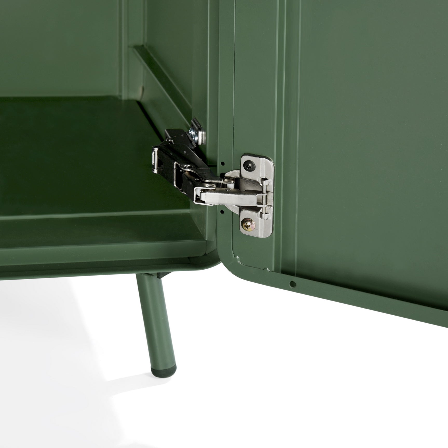 Armoire/Casier métallique vert au style industriel avec étagères - WALNUT