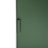 Armoire/Casier métallique vert au style industriel avec étagères - WALNUT