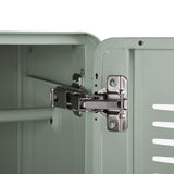 Armoire/Casier métallique vert clair au style industriel avec étagères - WALNUT