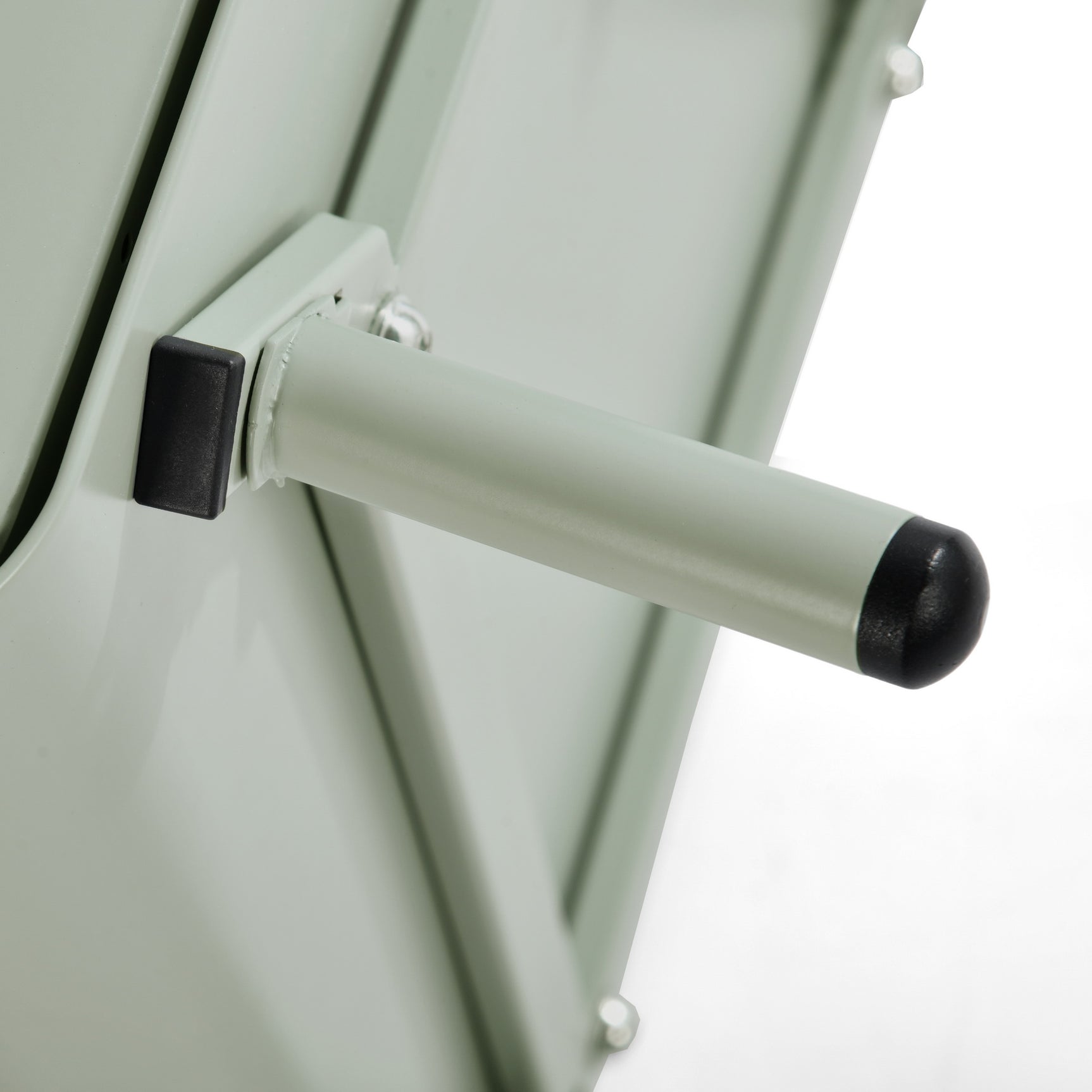 Table de chevet en métal vert clair style industriel avec rangement et étagère - WALNUT