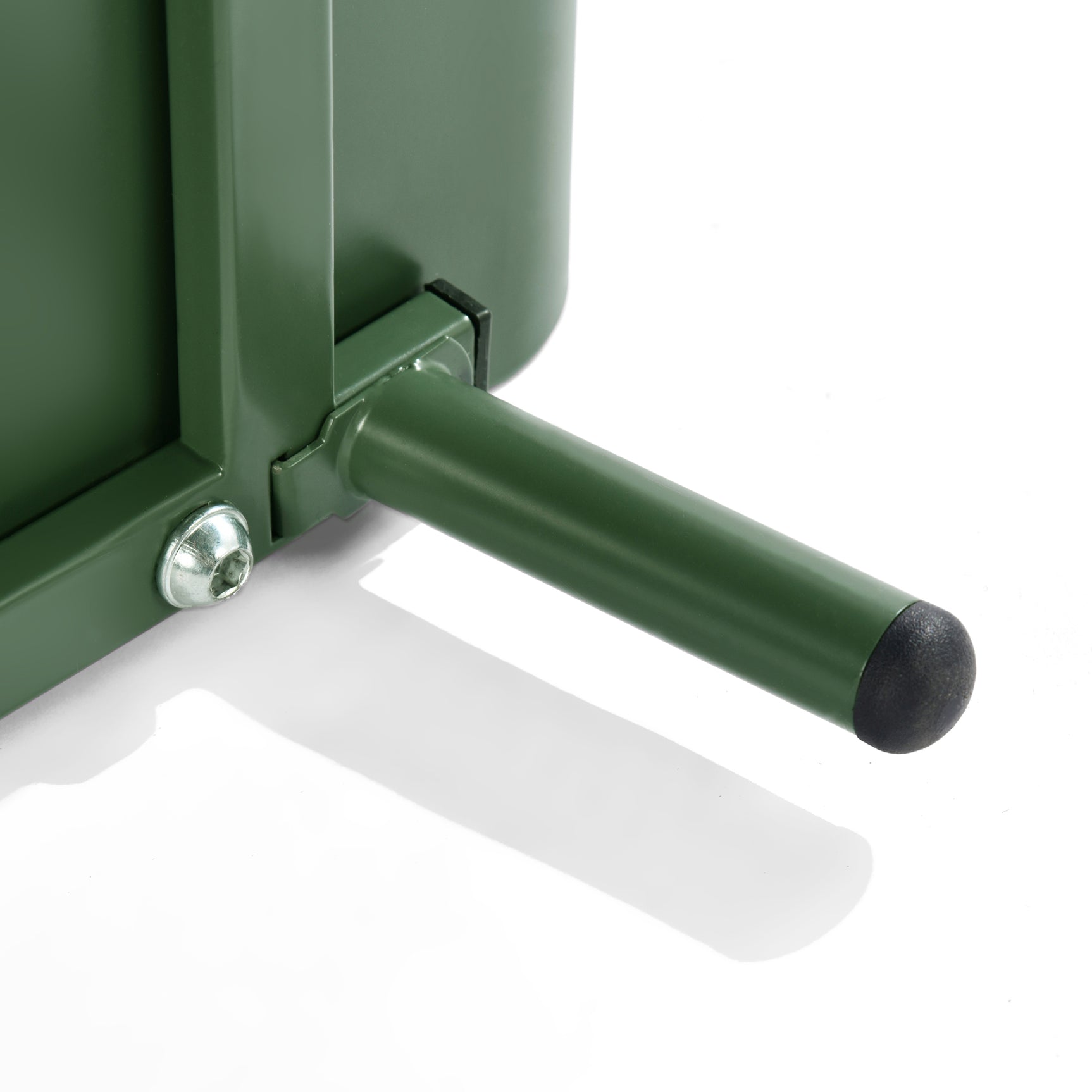 Grüner Metallschrank/Spind im Industriestil mit Regalen und 2 Türen – WALNUSS