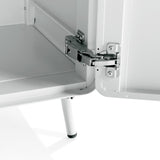 Armoire/Casier métallique blanc au style industriel avec étagères - WALNUT