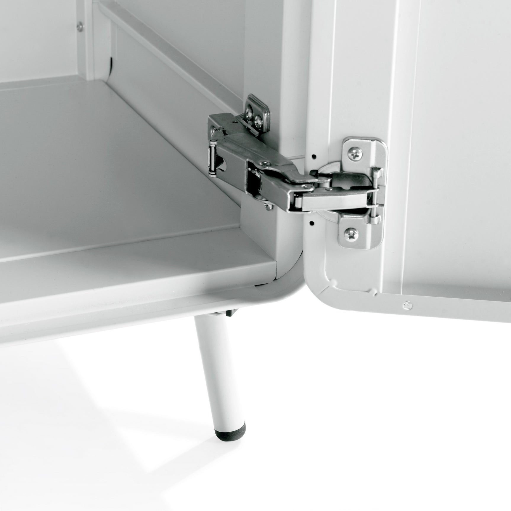 Armoire/Casier métallique blanc au style industriel avec étagères - WALNUT