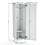 Armoire/Casier métallique blanc au style industriel avec étagères - WALNUT