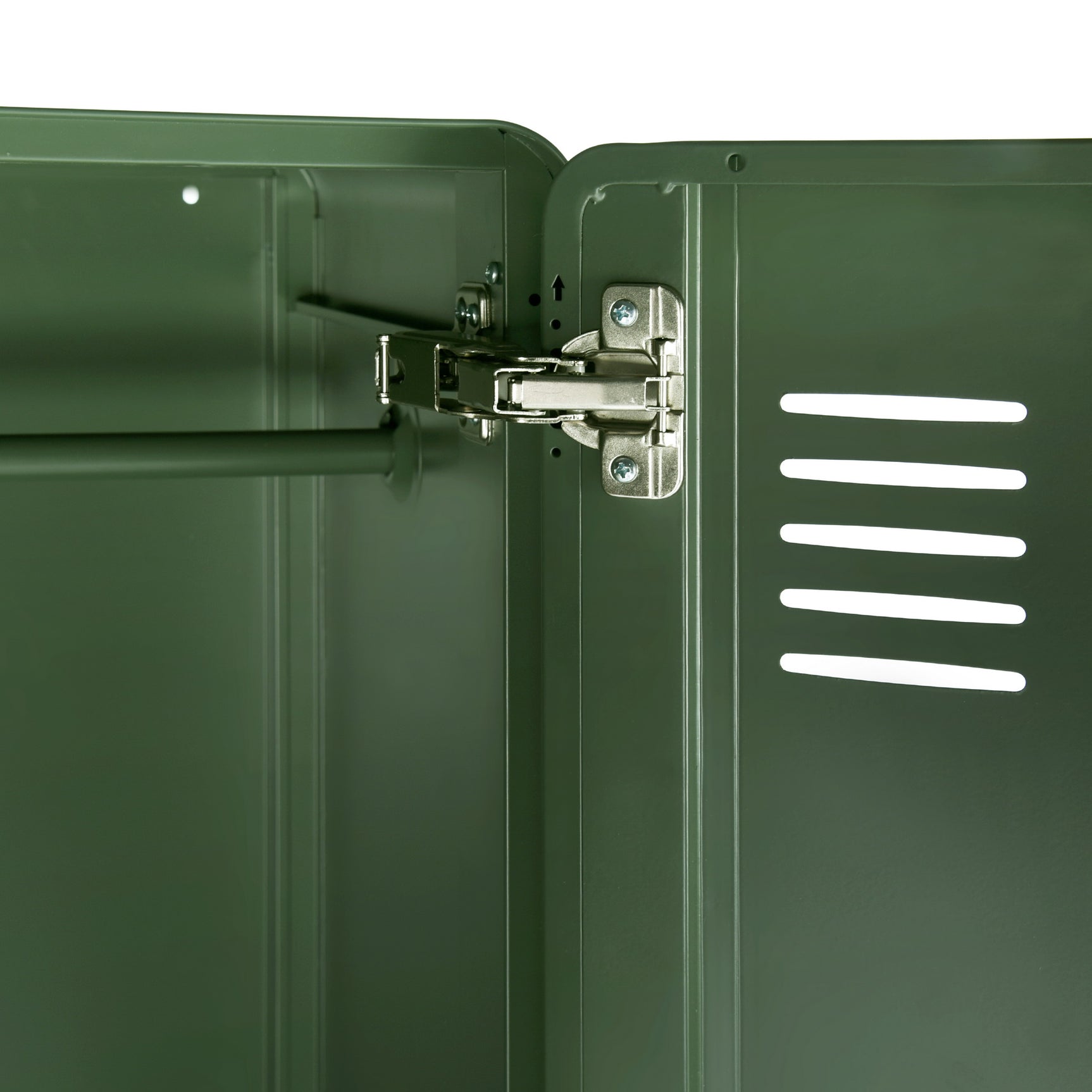 Armoire/Casier métallique vert au style industriel avec étagères - WALNUT