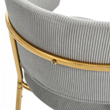 Lot de 2 chaises modernes en tissu côtelé gris avec pieds inclinés en bois et métal, dossier ergonomique et pieds réglables