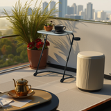 Table d’appoint pliable pour ordinateur portable, bout de canapé réglable en hauteur avec plateau inclinable et porte-gobelet - BASELINE