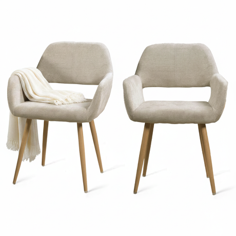CROMWELL BEIGE 2PCS - 毛毯长端朝外
