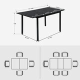 Round Table Table Table Table Timber Ø80 cm with 4 black velvet chairs, modern and comfortable style