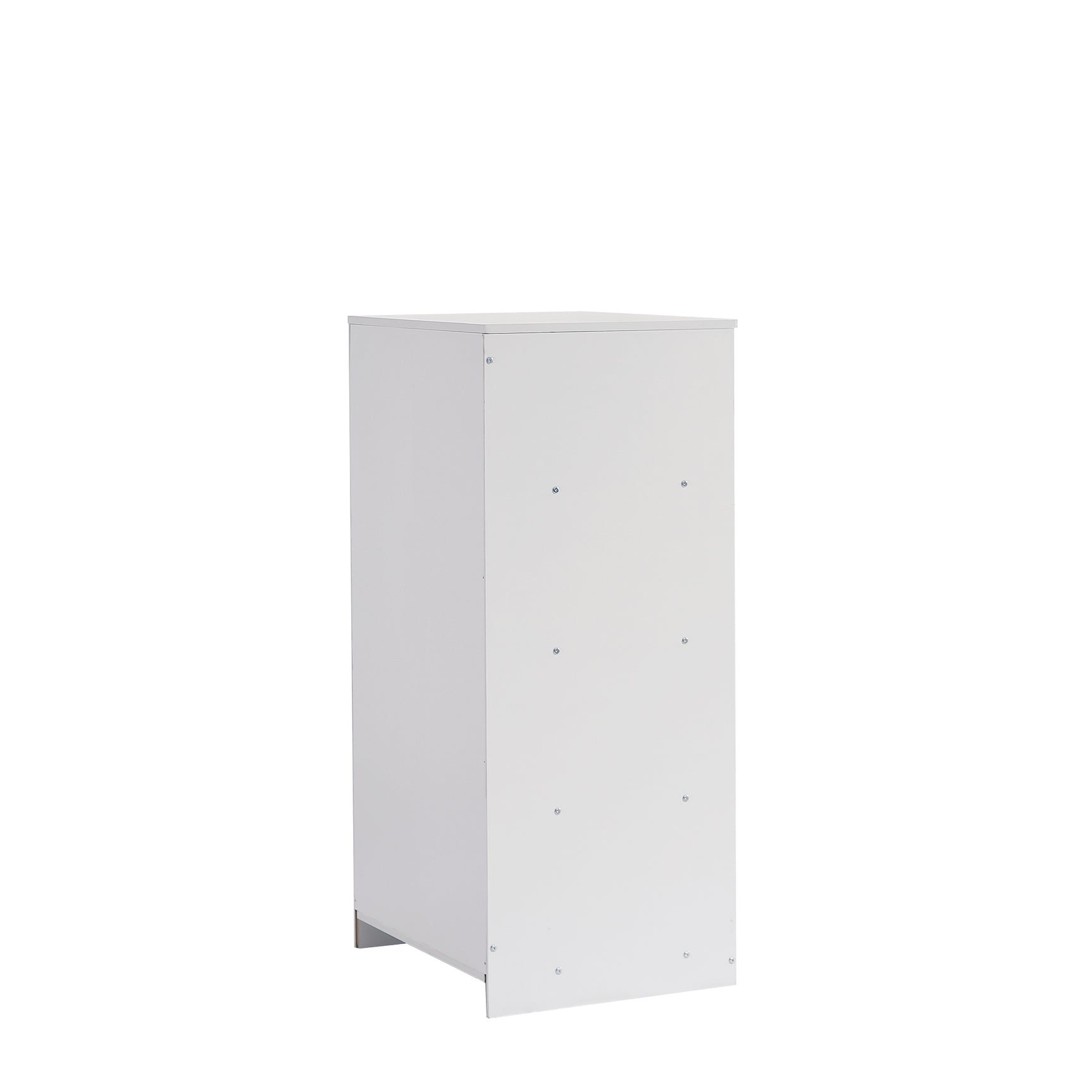 Bibliothèque blanche moderne avec 3 étagères et 1 tiroir au design minimaliste et rangement pratique
