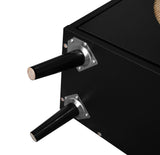 Meuble à chaussures noir 60x24x110 cm avec 2 portes en rotin, 1 tiroir et étagères réglables