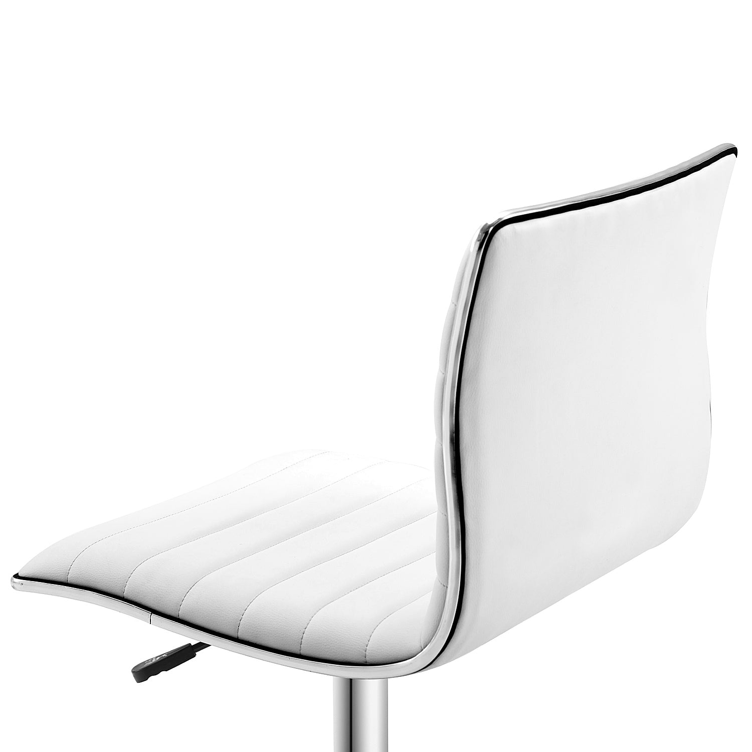 Office chair without armrests in white leather adjustable in height - 78 to 90 cm