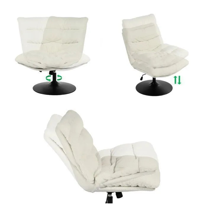 Recretion Stuhl Verstellbare Stoffschafe Locken 360 ° - Lambery