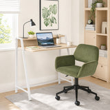 Bureau compact en MDF, coloris chêne clair