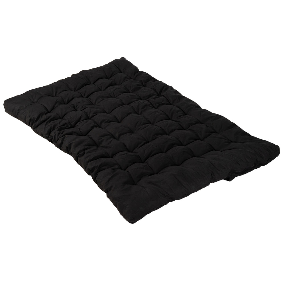 Matelas futon portable pliable 2 places noir, 135x190x10cm - MICA