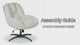 Adjustable Ergonomic Office Armchair Pivoting with fabric armrests white loop - Thomasina