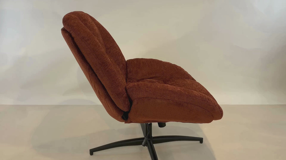 Adjustable Ergonomic Office Armchair Pivoting with fabric armrests white loop - Thomasina