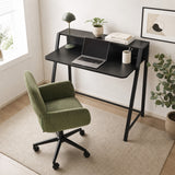 Bureau compact en MDF, coloris noir
