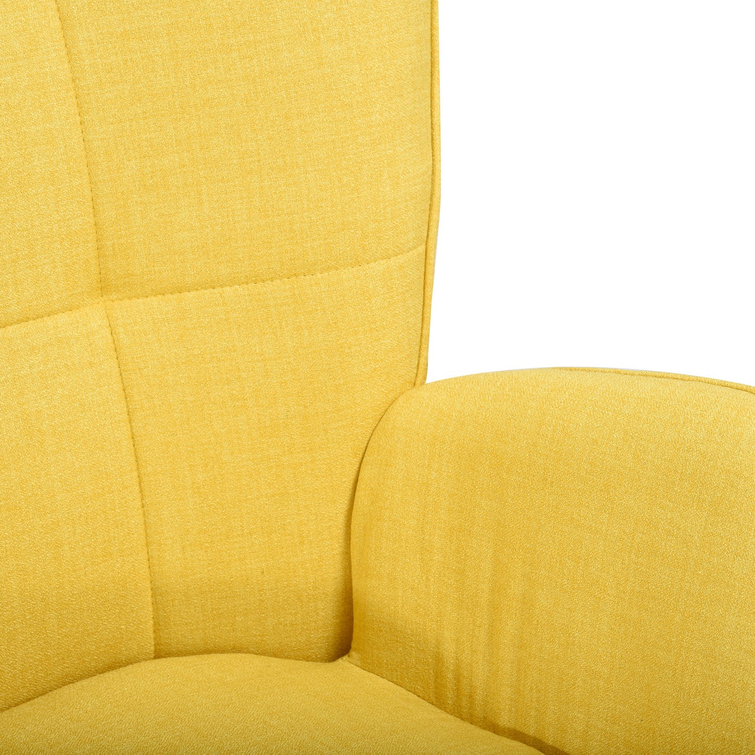 Upholstered rocking chair in yellow fabric - KELAN YELLOW