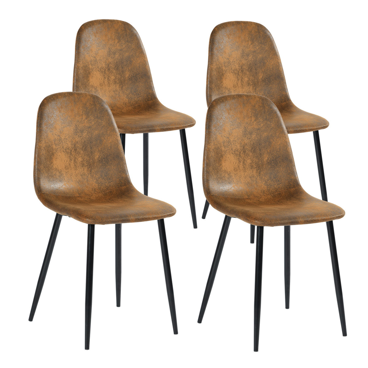 CLP Chaise De Salle à Manger Leni / Sans Accoudoir - Structure Bois Velours Gris