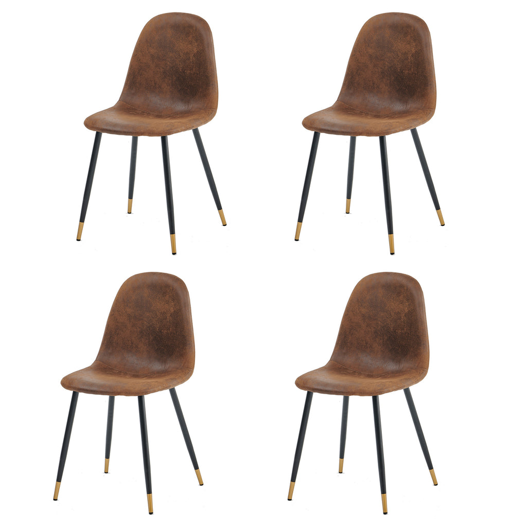 Set di 4 sedie di design scandinavo in comodo tessuto nero per sala da –  Meubles Cosy
