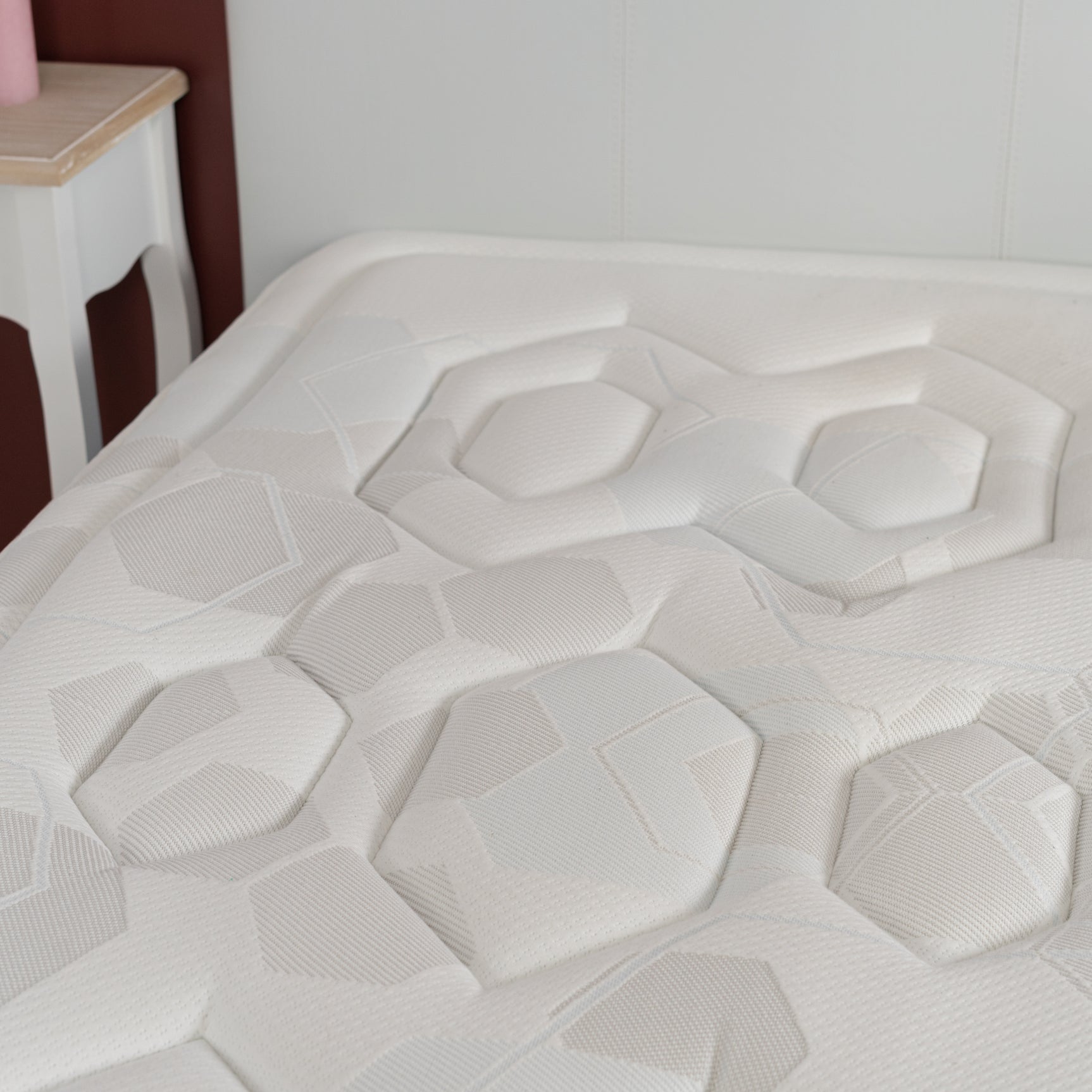 Memory foam mattress 90x190x22cm, in 3D fabric, memory technology and supersoft foam - SATURNE