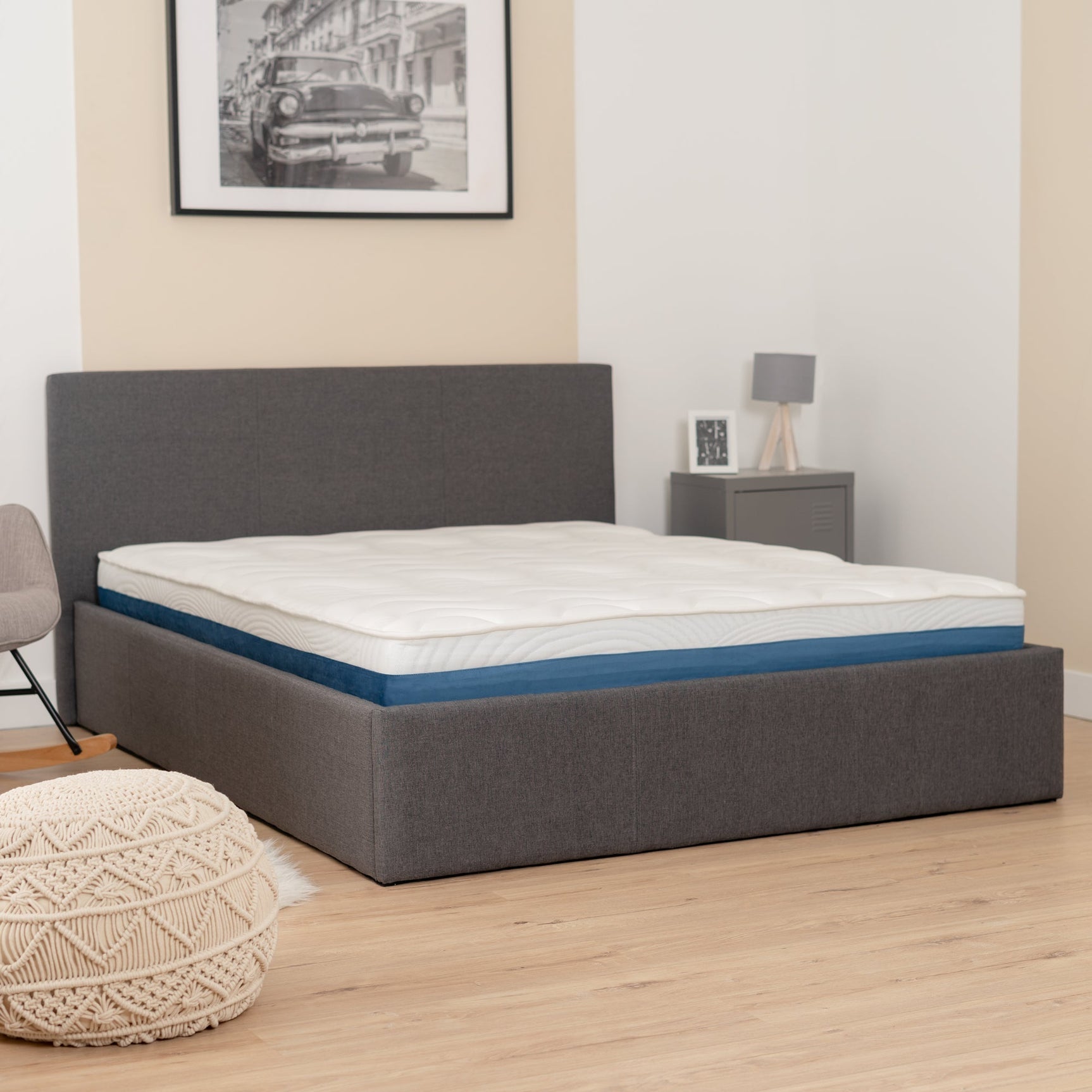 Materasso memory foam 160x200x17cm, in tessuto 3D, tecnologia memory e schiuma supersoft - URANUS