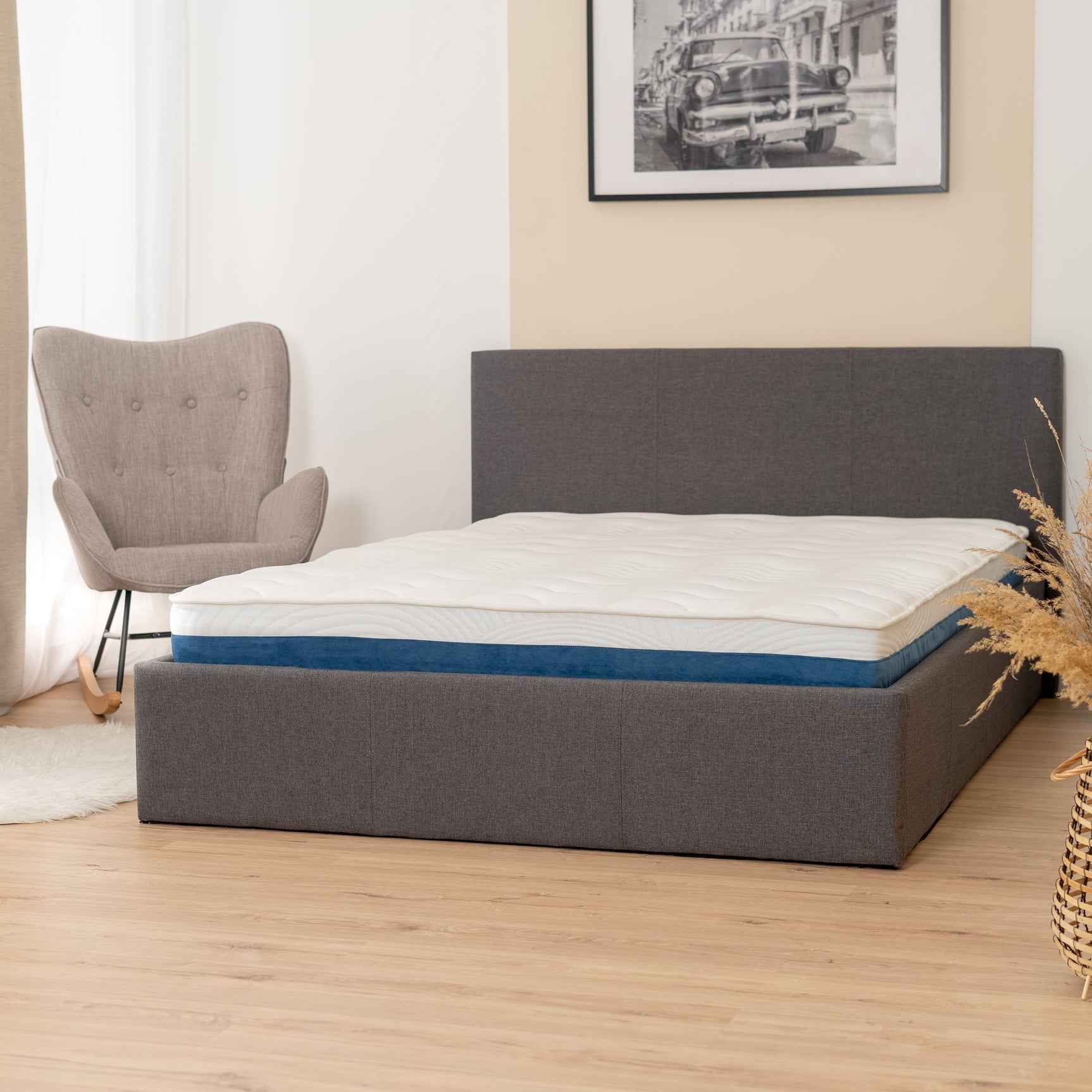 Materasso memory foam 160x200x17cm, in tessuto 3D, tecnologia memory e schiuma supersoft - URANUS