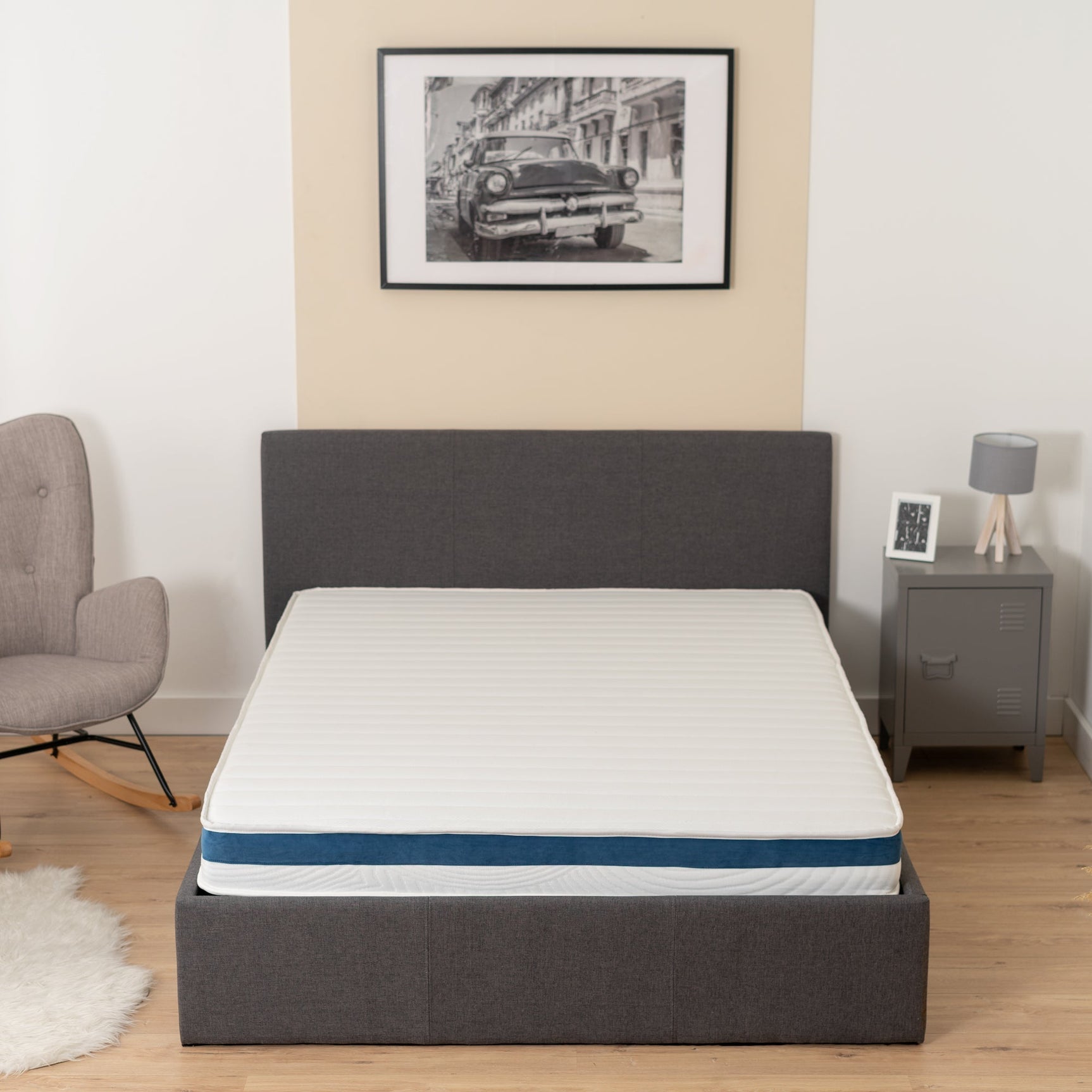 Materasso memory foam 160x200x17cm, in tessuto 3D, tecnologia memory e schiuma supersoft - URANUS