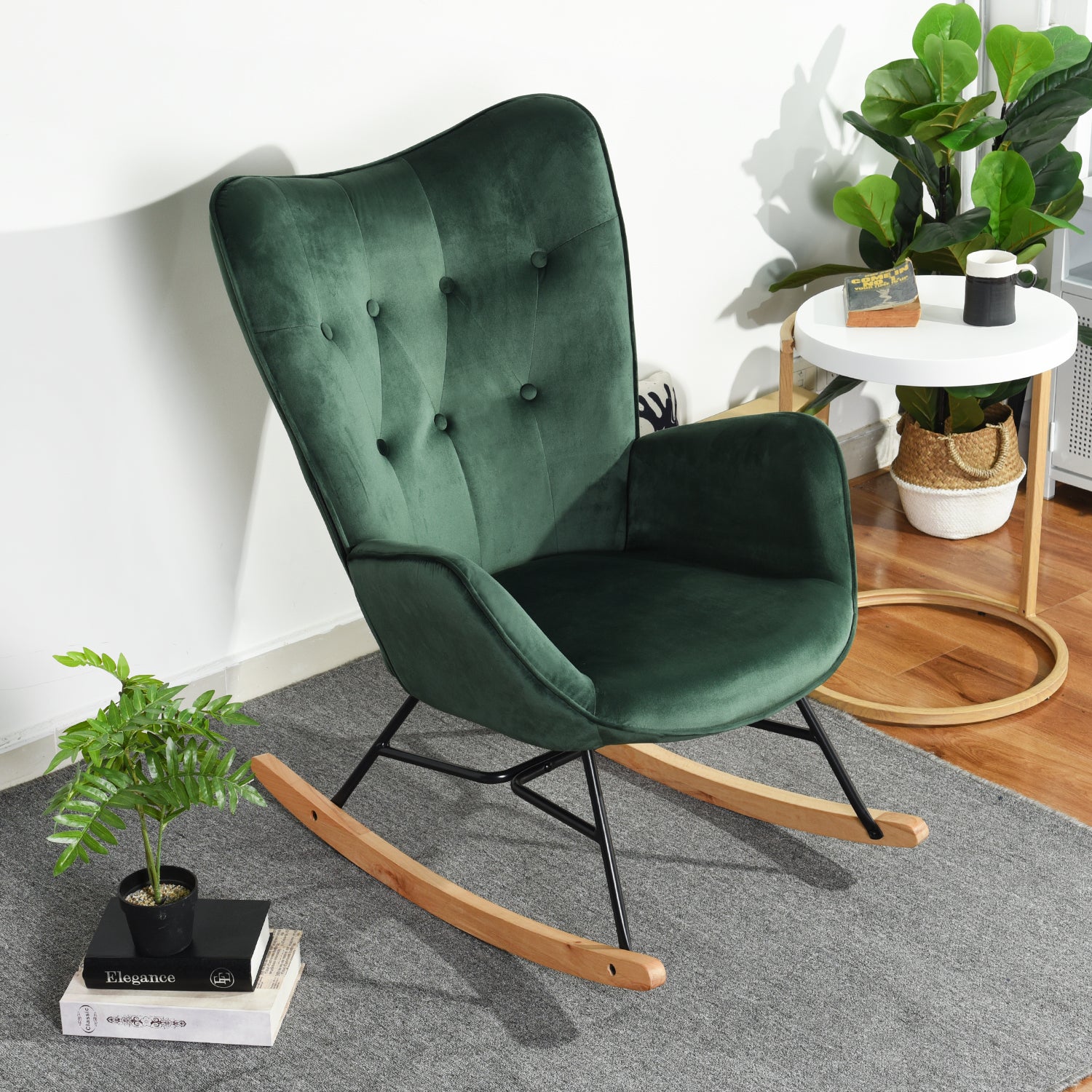 Emerald green rocking chair 2025
